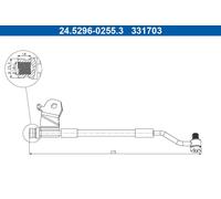 Flexible de frein 24.5296-0255.3 ATE pour HYUNDAI i20 I