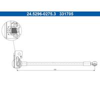 ATE 24.5296-0275.3 Flexible de frein