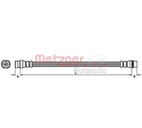 Flexible de frein 4110214 METZGER pour RENAULT OPEL NISSAN
