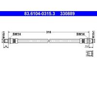ATE Flexible de frein 83.6104-0315.3 convient pour BMW 5 Touring