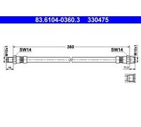 Flexible de frein 83.6104-0360.3 ATE pour MERCEDES-BENZ 123 A trois volumes