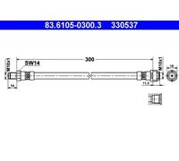 Flexible de frein 83.6105-0300.3 ATE pour MERCEDES-BENZ CLASSE M