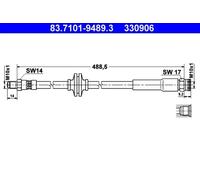 Flexible de frein 83.7101-9489.3 ATE pour CITROËN FIAT PEUGEOT