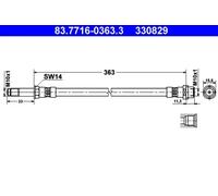 Flexible de frein 83.7716-0363.3 ATE