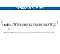 Flexible de frein 83.7769-0370.3 ATE pour MERCEDES-BENZ CLASSE C CLASSE C Coupé