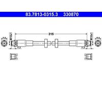 Flexible de frein 83.7813-0315.3 ATE pour AUDI A6 C6 A6 C6 Avant A6 Allroad C6