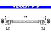 Flexible de frein 83.7827-0245.3 ATE pour BMW X5 X6