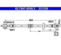Flexible de frein ATE 83.7847-0556.3