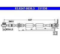 ATE Flexible de frein 83.8247-0636.3