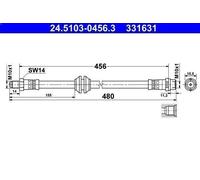 Flexible de frein ATE 24.5103-0456.3