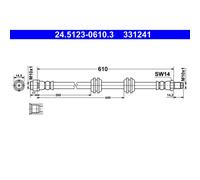 Flexible de frein ATE 24.5123-0610.3