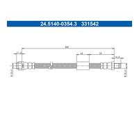 Flexible de frein ATE 24.5140-0354.3