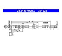 Flexible de frein ATE 24.5140-0421.3