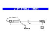 Flexible de frein ATE 24.5152-0316.3