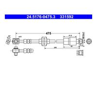 Flexible de frein ATE 24.5176-0475.3