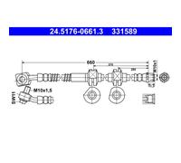 Flexible de frein ATE 24.5176-0661.3