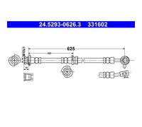 ATE Flexible de frein 24.5293-0626.3 pour NISSAN QASHQAI II SUV