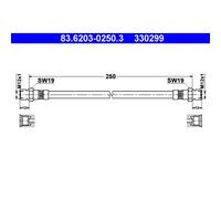 Flexible de frein ATE 83.6203-0250.3