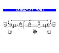 Flexible de frein ATE 83.6255-0353.3