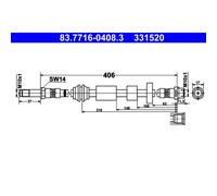 Flexible de frein ATE 83.7716-0408.3