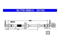 Flexible de frein ATE 83.7751-0553.3