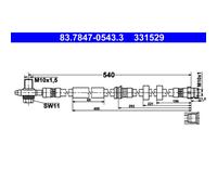 Flexible de frein ATE 83.7847-0543.3