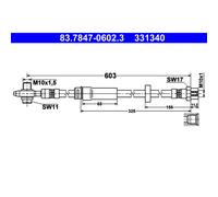 Flexible de frein ATE 83.7847-0602.3