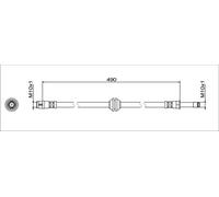 Flexible de frein avant 490mm METZGER pour MERCEDES VITO Bus
