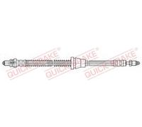 Flexible de frein avec filetage extérieur 42.919 QUICK BRAKE pour FORD KA