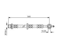 Flexible de frein BOSCH 1 987 476 833, droite