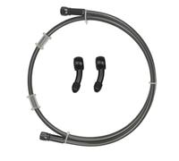 Flexible de frein Durite De Frein M10 AN3 Coudée 28°-28° En Acier Inoxydable Tressé Pour Moto, Quad, Dirt Bike Et Pit(400mm)