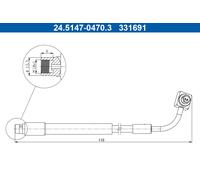 Flexible De Frein Essieu Arrière Dx Pour CHEVROLET OPEL VAUXHALL MOKKA / MO