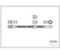 Flexible de frein Essieu avant 19032219 CORTECO pour OPEL OMEGA B OMEGA B Break