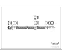 Flexible de frein Essieu avant 19032219 CORTECO pour OPEL OMEGA B OMEGA B Break