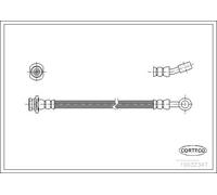 Flexible de frein Essieu avant 19032347 CORTECO pour SUZUKI SJ413