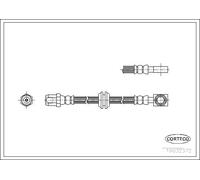 Flexible de frein Essieu avant 19032372 CORTECO pour MINI MINI MINI Décapotable