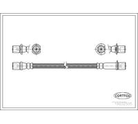 Flexible de frein Essieu avant 19032505 CORTECO pour TOYOTA HILUX V Pick-up