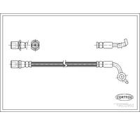 Flexible de frein Essieu avant 19032952 CORTECO pour TOYOTA HIACE IV Fourgon