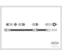 Flexible de frein Essieu avant 19033595 CORTECO pour VW AUDI SEAT SKODA