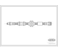 Flexible de frein Essieu avant 19034340 CORTECO pour ALFA ROMEO 159