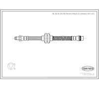 Corteco Flexible de frein 19035818