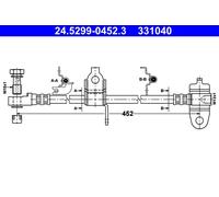 Flexible De Frein Essieu Avant Dx Pour FORD TRANSIT TRANSIT TOURNEO