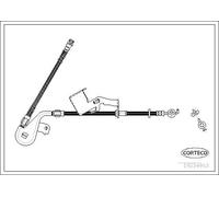 Flexible de frein Essieu avant gauche 19034953 CORTECO pour PEUGEOT 407 407 SW