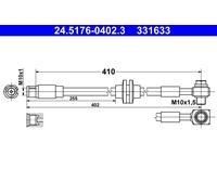 Flexible De Frein Essieu Avant Gauche Pour CHEVROLET OPEL VAUXHALL ASTRA ASTRA