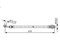 Flexible de frein pour BOSCH 1 987 481 416 pour KIA PRO CEE'D (ED) 2 2008-2012