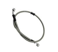 Flexible de frein Tuyau Hydraulique Renforcé Pour Frein Et Embrayage, Argenté, 30 À 220 Cm, Angle De 28°, Diamètre 10 Mm, Pour Moto, Quad Dirt Bike(90cm)