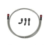 Flexible de frein Vis Banjo 0°/ 28°/ 90° ; Durite De Frein Tressée Argentée Transparente Pour Moto Tuyau D'embrayage Hydraulique Conduite D'huile Du Maître-cylindre(2000mm)