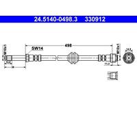 Flexible Du Frein D'Essieu Avant Pour MERCEDES-BENZ VIANO VITO VITO / MIXTE