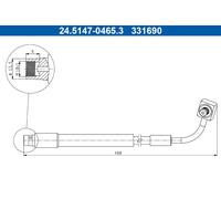 Flexible Du Frein Essieu Arrière Gauche Pour CHEVROLET OPEL VAUXHALL MOKKA / MO