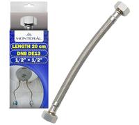 Flexible Eau 20 cm F 1/2” x F 1/2” DN8 DE13 | Tuyau Flexible Plomberie Pression Max 10 bar et Température Max +70°C - Garantie de 10 Ans - MONTERAL